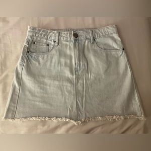 This Forever 21 jean skirt is a light blue and very cute
